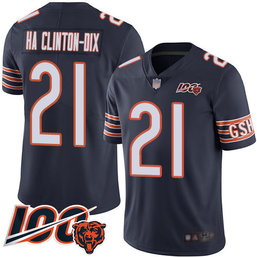 Chicago Bears Limited Navy Blue Men Ha Ha Clinton-Dix Home Jersey NFL Football #21 100th Season